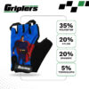 kids riding gloves with soft padding and secure grip