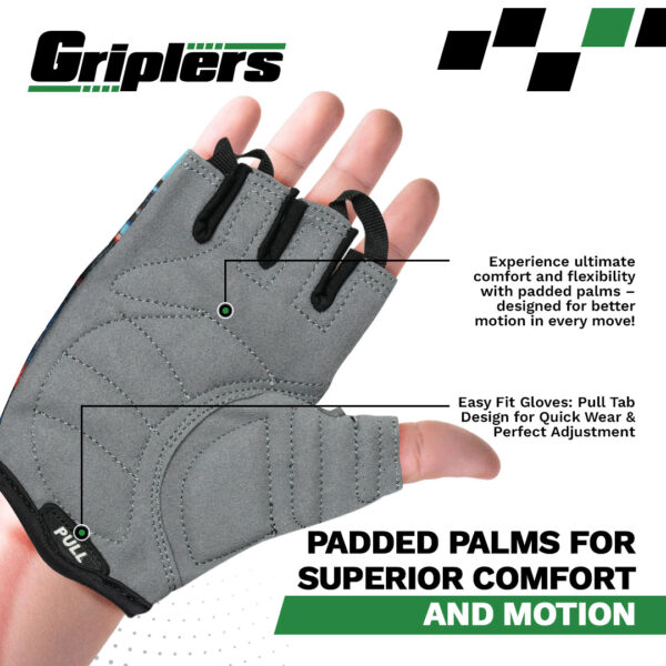 boys active riding gloves with high-energy racing look